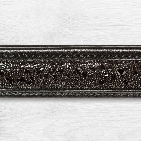 Stirnband mit schwarzen Swarovski Crystal Fabric